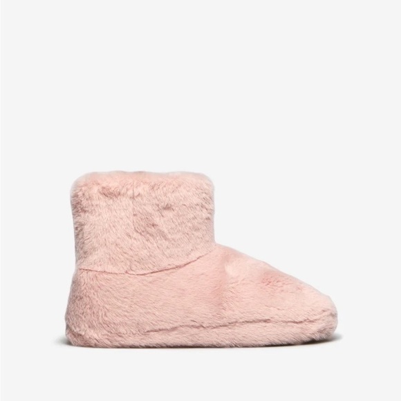 Pink Fuzzy Slip-On Booties - Picture 3 of 5